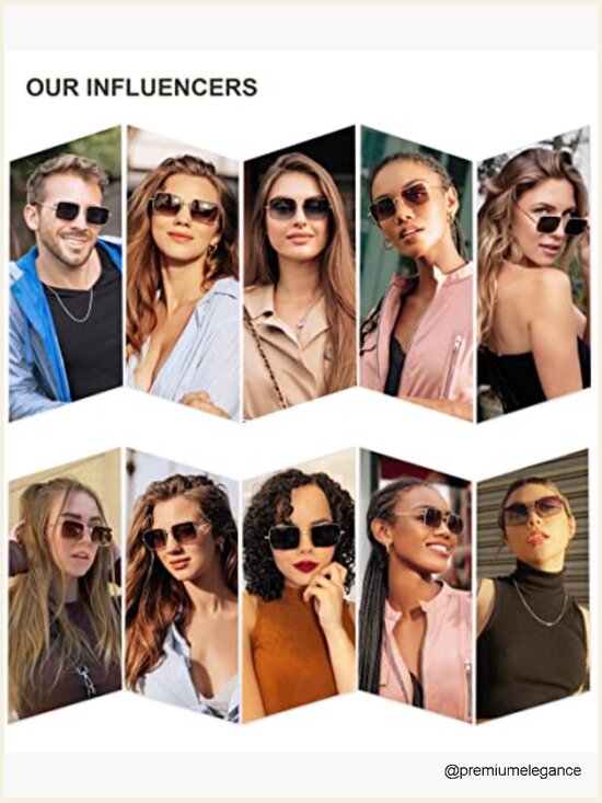 Rectangular Polarized Sunglasses, UV400 Protection Retro Vintage main image 5